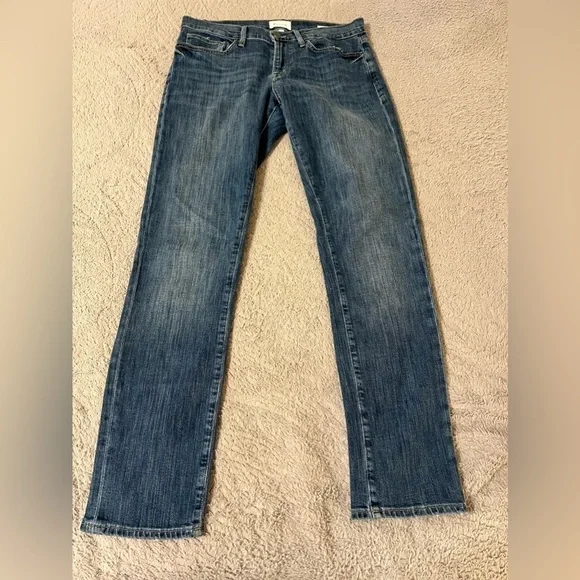 Frame Men’s L’Homme Slim blue jeans.